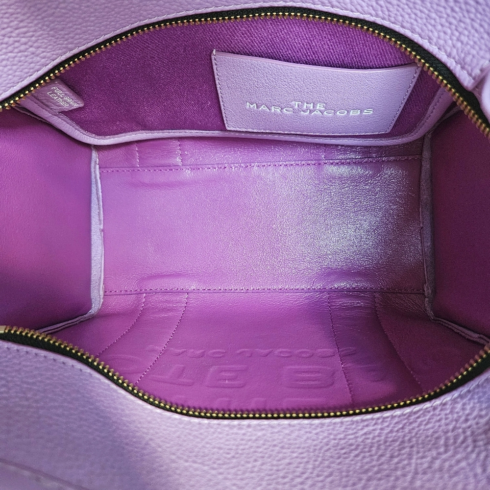 Marc Jacobs Leather Small Tote Bag in Regal Orchid - Picture 9 of 16